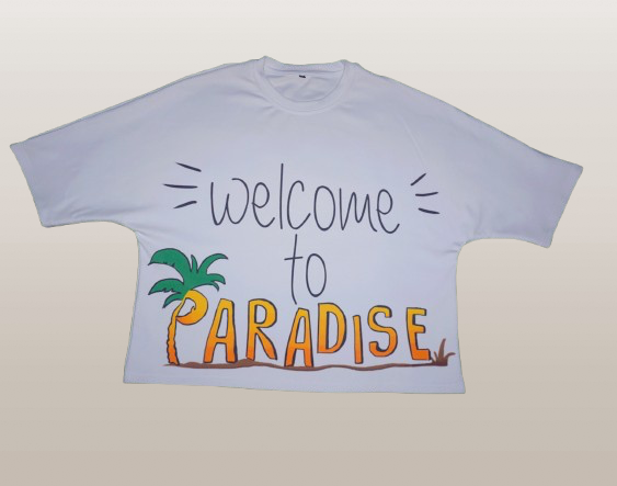 Paradise Oversized Cropped Tshirt